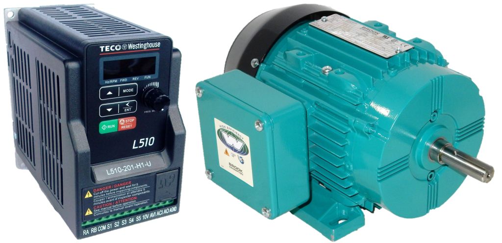 .75 HP 1800 RPM 230 Volts Input Package-Dealers Electric-Brook Motor/Teco Drive