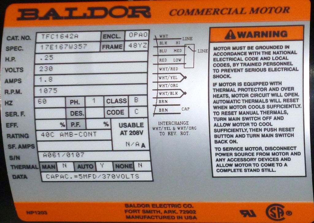 TFC1642A-Baldor-Dealers Industrial