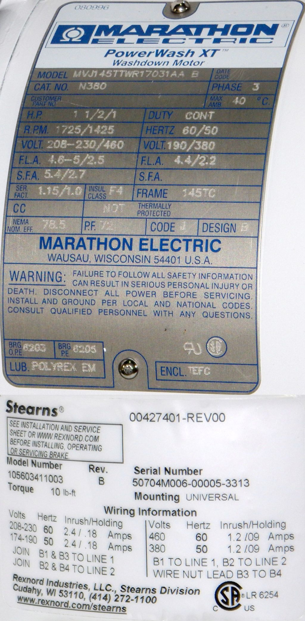 145TTWR17031--Marathon Electric-Dealers Industrial