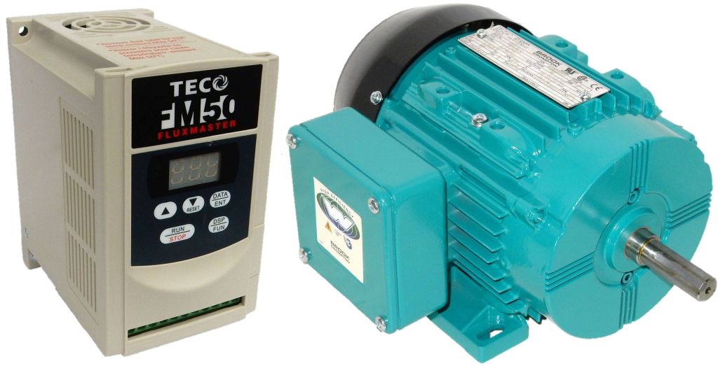.50 HP 1800 RPM 115 Volts Input Package~-Dealers Electric-Brook Motor/Teco Drive