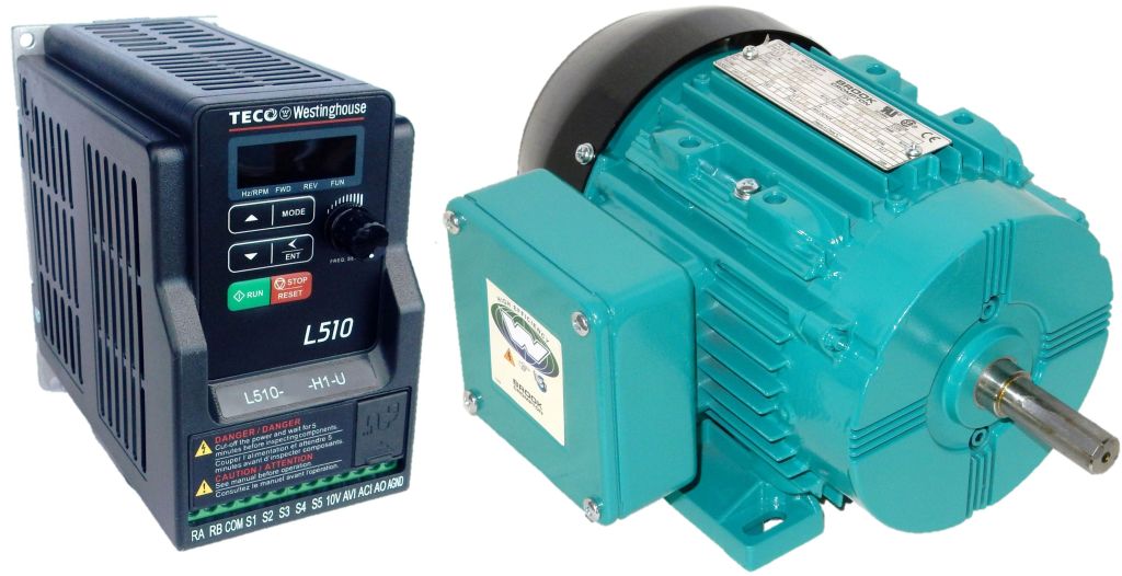 .50 HP 1800 RPM 230 Volts Input Package-Dealers Electric-Brook Motor/Teco Drive