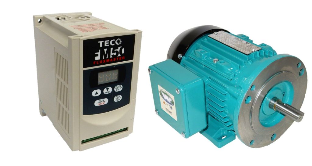 1 HP 1800 RPM 115 Volts Input Package~-Dealers Electric-Brook Motor/Teco Drive