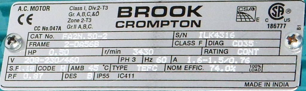 FA2N.50-2-Brook Crompton-Dealers Industrial
