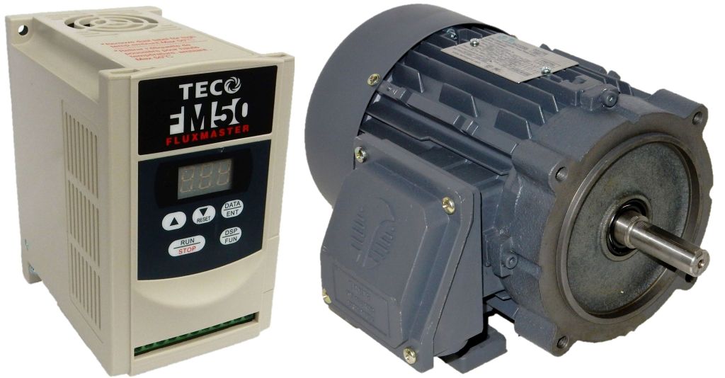 .75 HP 3600 RPM 115 Volts Input Package--Dealers Electric-Techtop Motor/Teco Drive