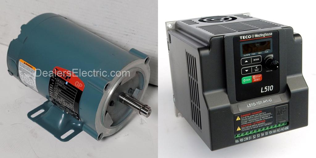 Package-B81B0243-and-L510-101-H1-U-RELIANCE Motor/TECO Drive-Dealers Industrial
