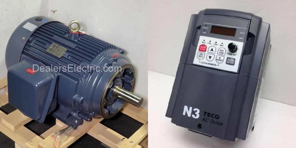Package-CFR33-and-N3-240-N1-U-Century Motor/Teco Drive-Dealers Industrial