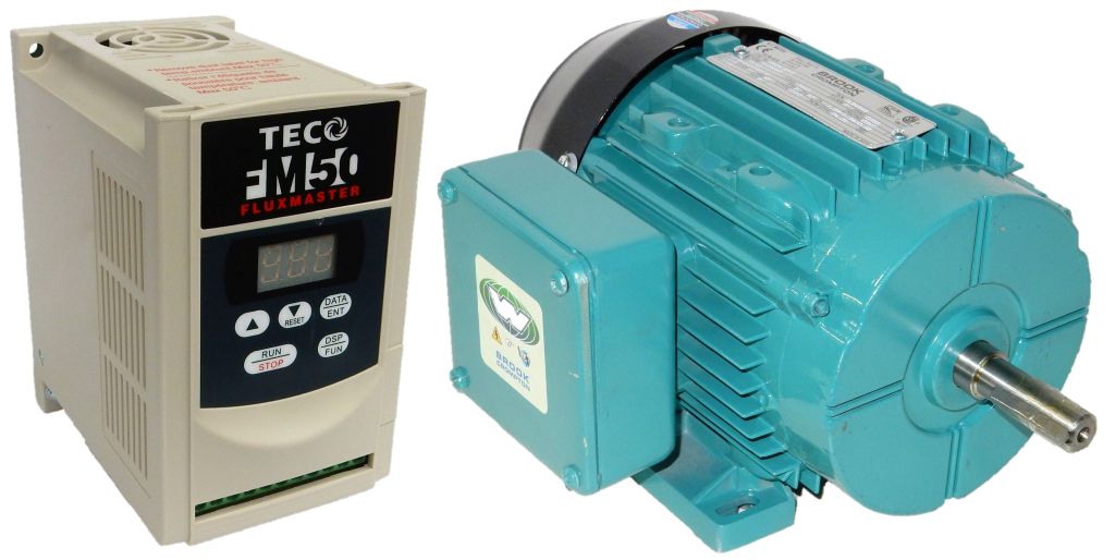.33 HP 3600 RPM 115 Volts Input Package--Dealers Electric-Brook Motor/Teco Drive