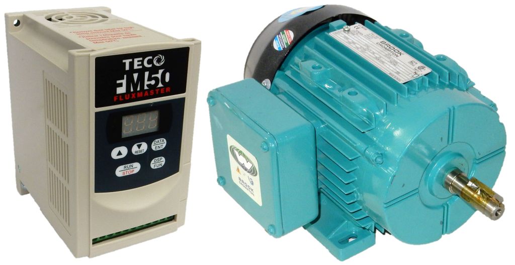 .50 HP 3600 RPM 115 Volts Input Package--Dealers Electric-Brook Motor/Teco Drive