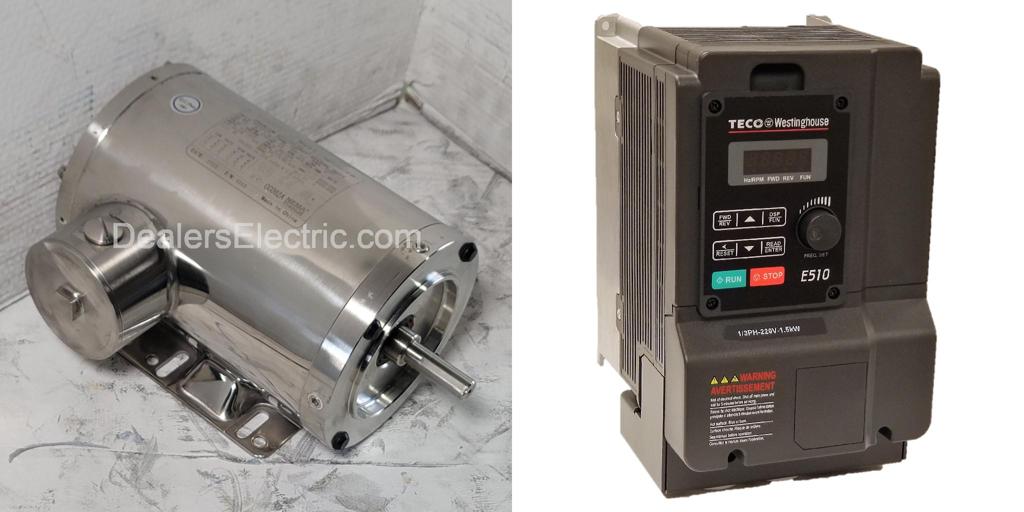 Package-WFN1/54C--and-E510-202-H-U-Teco Motor/TECO Drive-Dealers Industrial