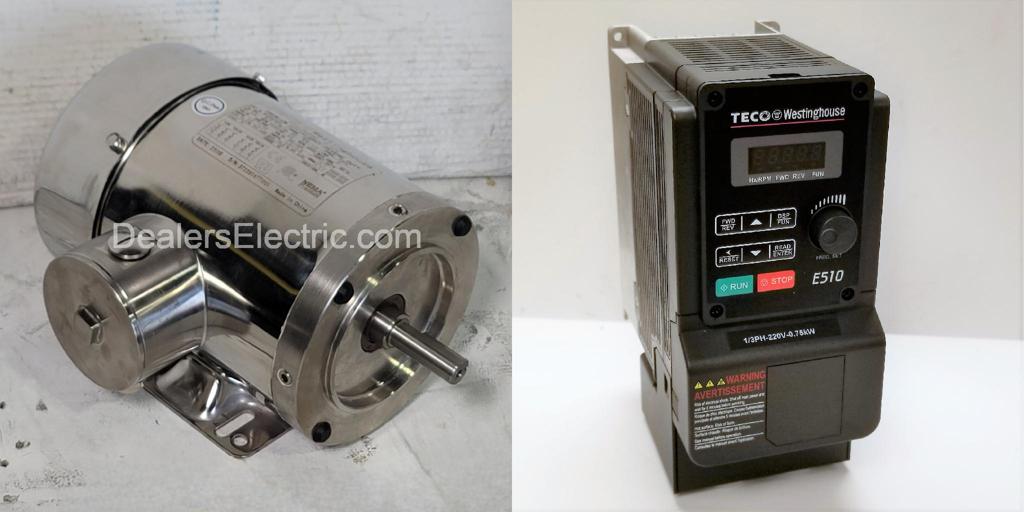Package-WFR0/52C--and-E510-201-H-U-Teco Motor/TECO Drive-Dealers Industrial