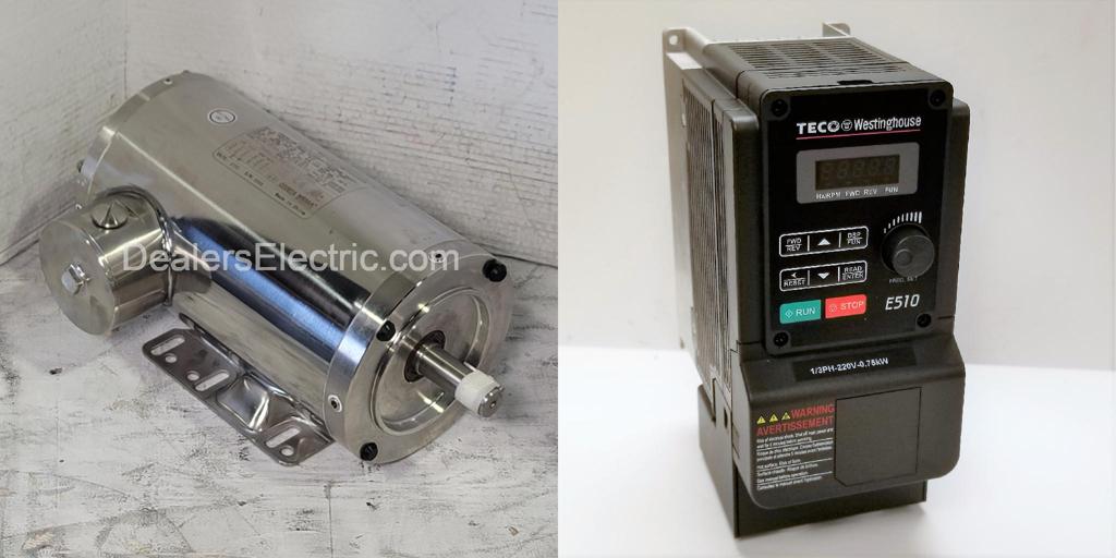 Package-WN0024C--and-E510-402-H3-U-Teco Motor/TECO Drive-Dealers Industrial
