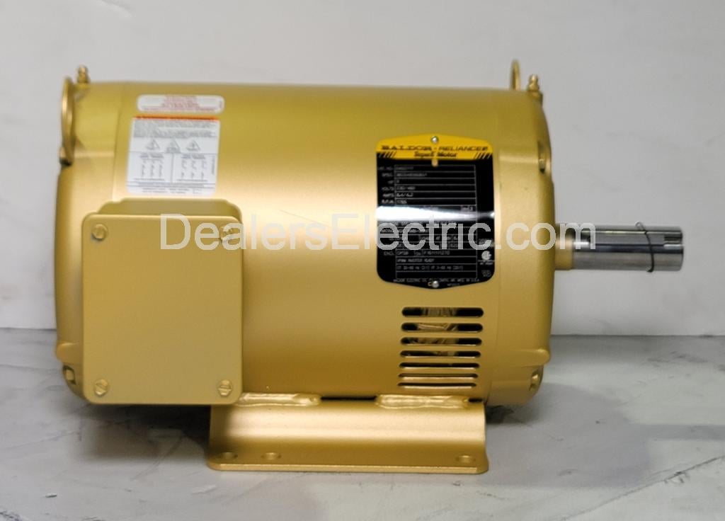 Baldor, EM3211T-, 3 HP, 1800 RPM, 208-230/460 Volts, 3 PH, ODP, 182T, USED  Electric Motor at Dealers Industrial