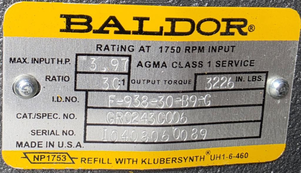 GF3038CG--BALDOR-Dealers Industrial