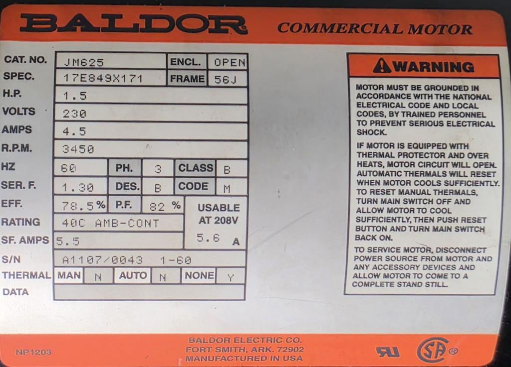 JM625--BALDOR-Dealers Industrial
