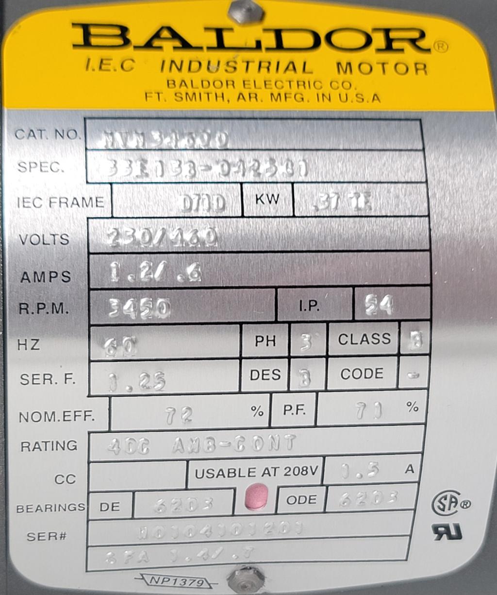 MVM3460D--BALDOR-Dealers Industrial