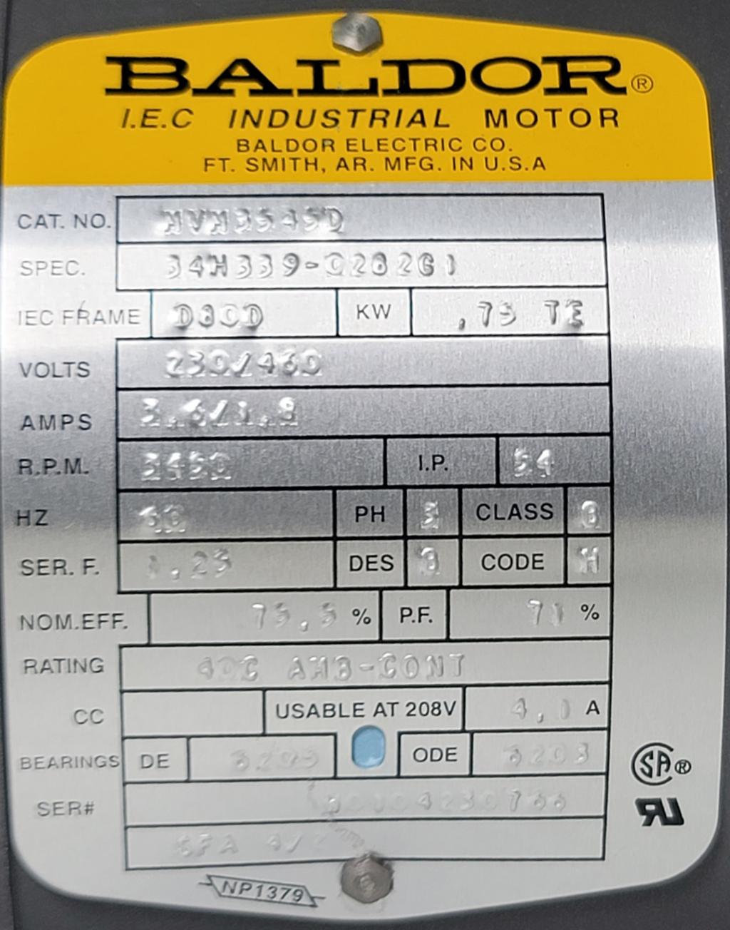MVM3545D--BALDOR-Dealers Industrial