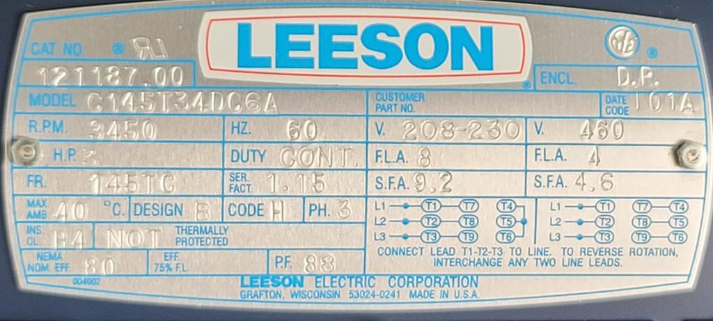 121187.00-LEESON-Dealers Industrial