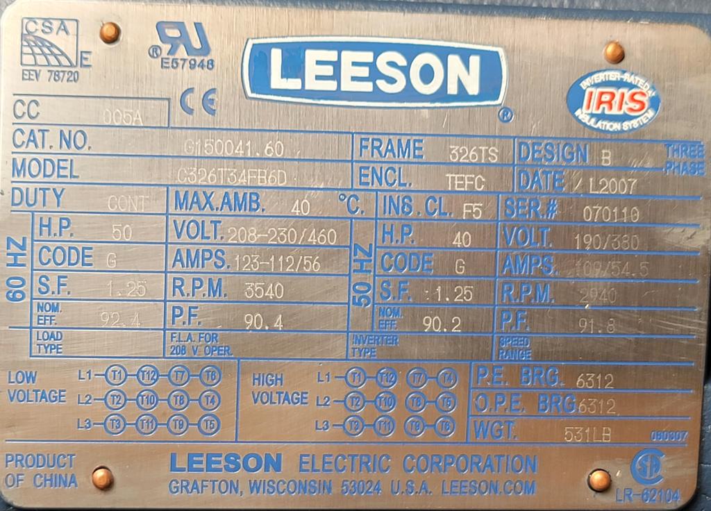 G150041.60--LEESON-Dealers Industrial