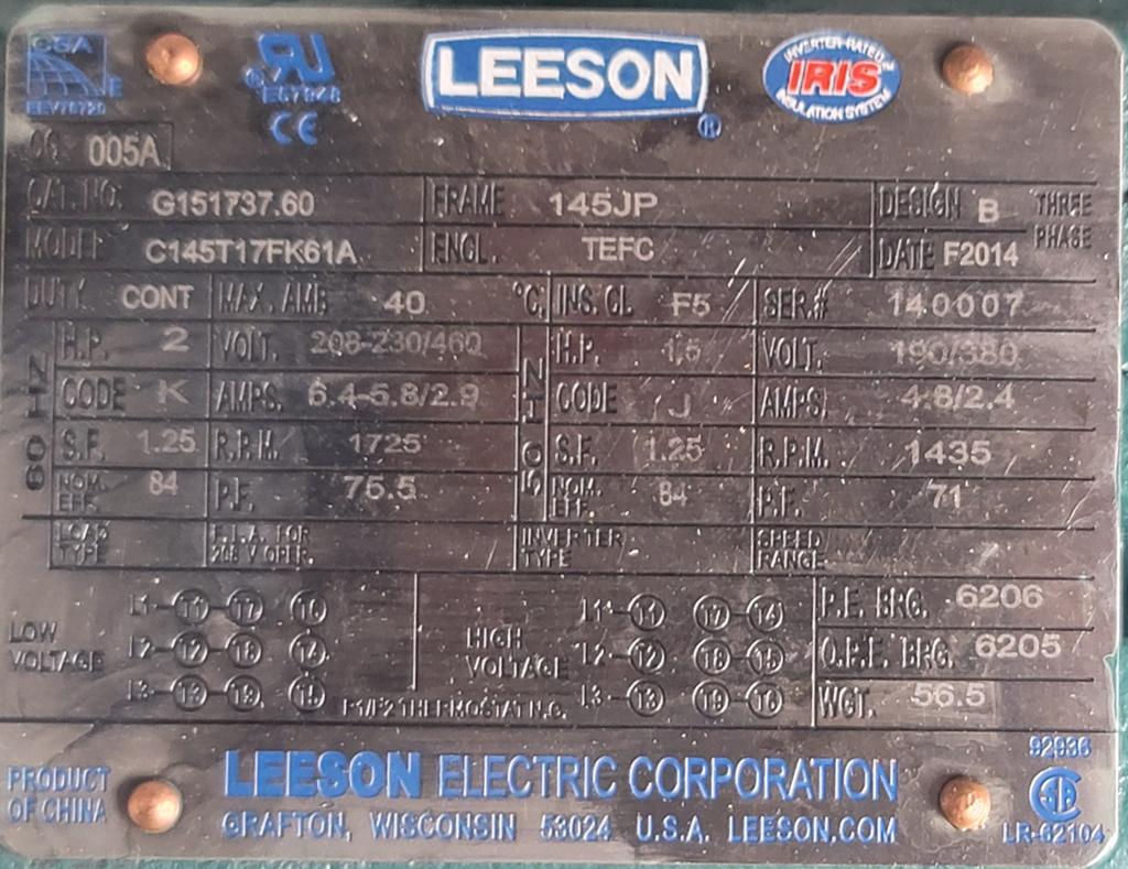 G151737.60--LEESON-Dealers Industrial