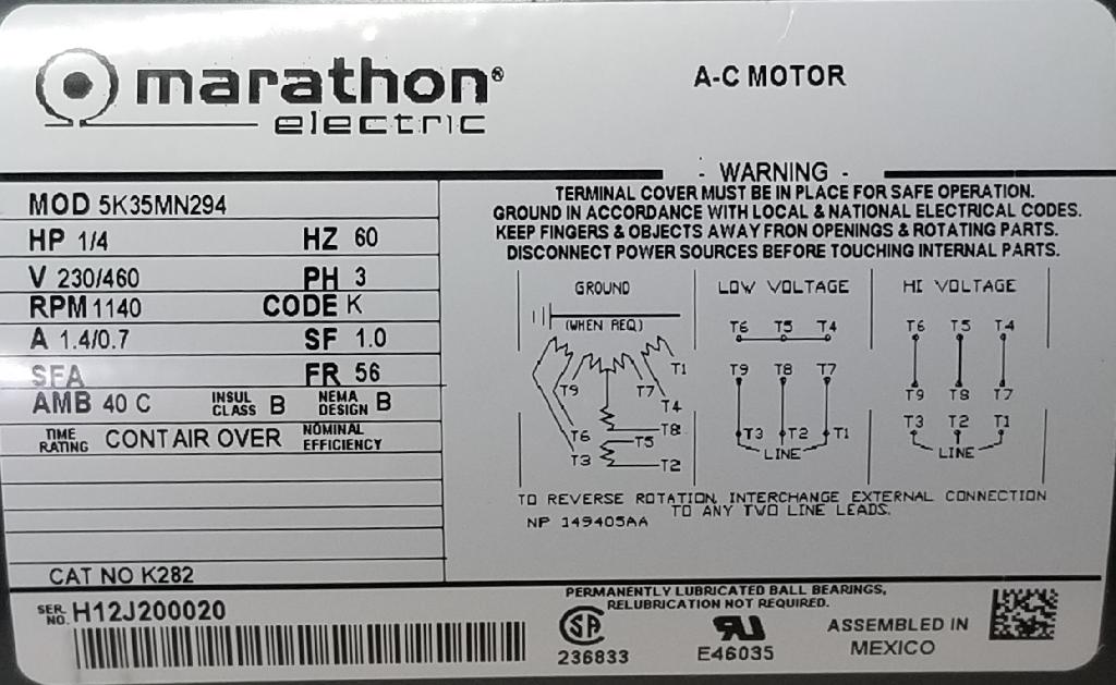Marathon Electric Motor Wiring Schematics Wiring View and Schematics