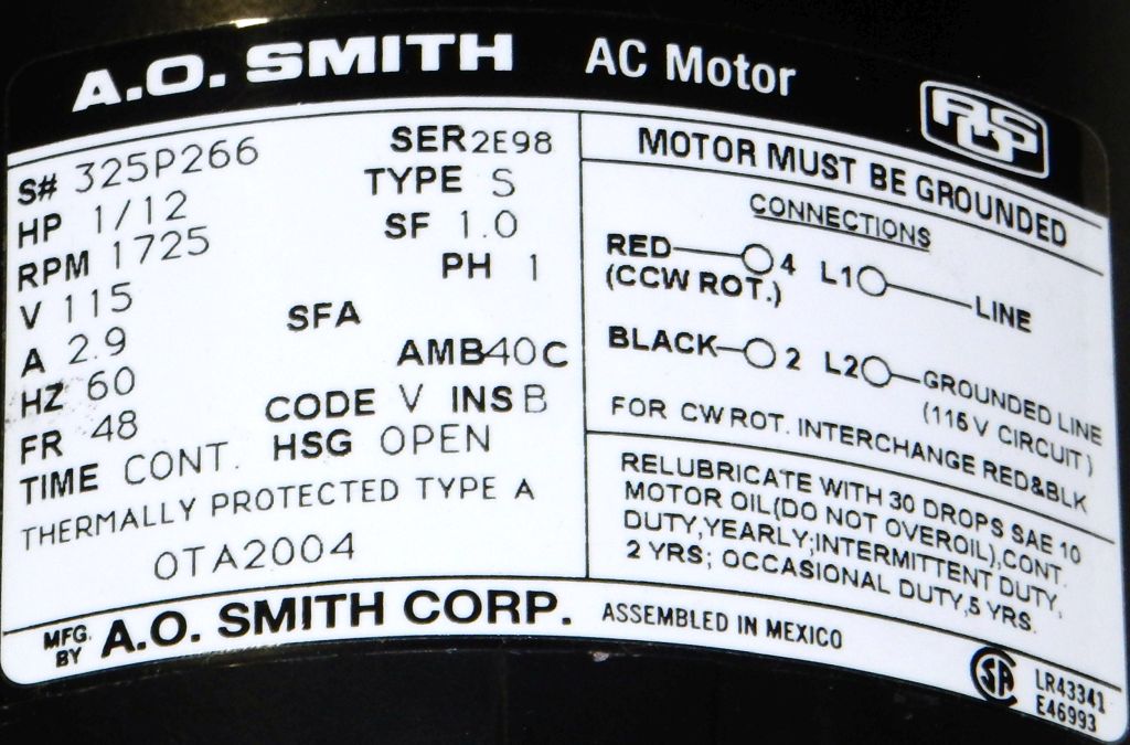 OTA2004-A.O. Smith-Nameplate-Dealers Industrial