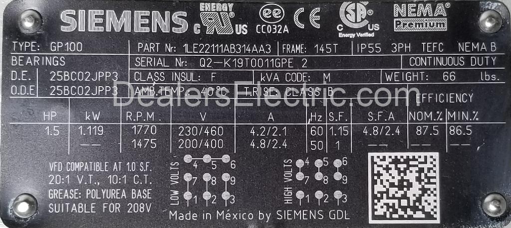 1LE22111AB314AA3-Siemens-Dealers Industrial