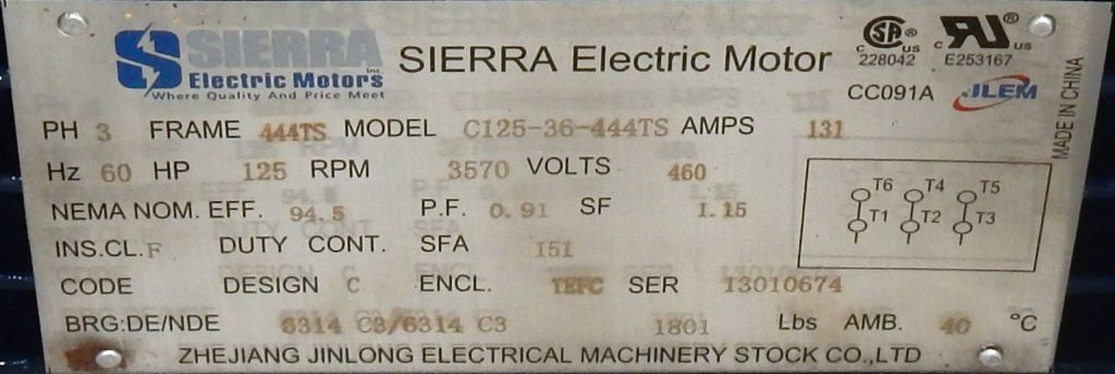 C125-36-444TS-Sierra/JLEM-Dealers Industrial