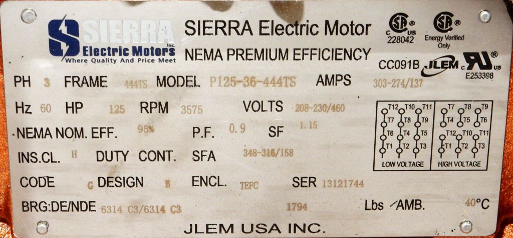 P125-36-444TS-Sierra/JLEM-Dealers Industrial