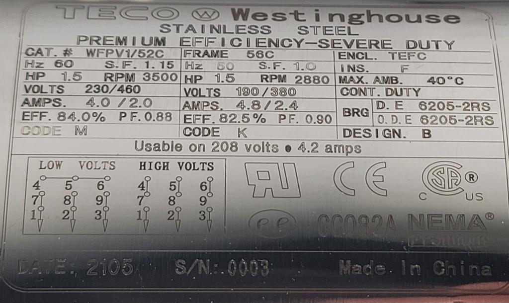 WFPV1/52C--Teco-Dealers Industrial