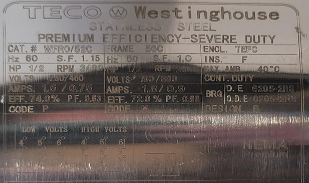 Package-WFR0/52C--and-E510-201-H-U-Teco Motor/TECO Drive-Dealers Industrial