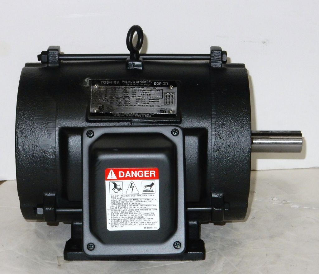 Toshiba, B0034DLF2AYH, 3 HP, 1800 RPM, 230/460 Volts, 3 PH, ODP