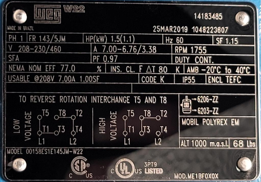 00158ES1E145JM-W22--WEG-Dealers Industrial