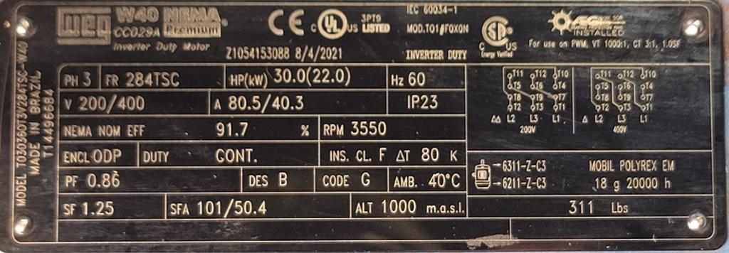 T03036OT3V284TSC-W40-WEG-Dealers Industrial