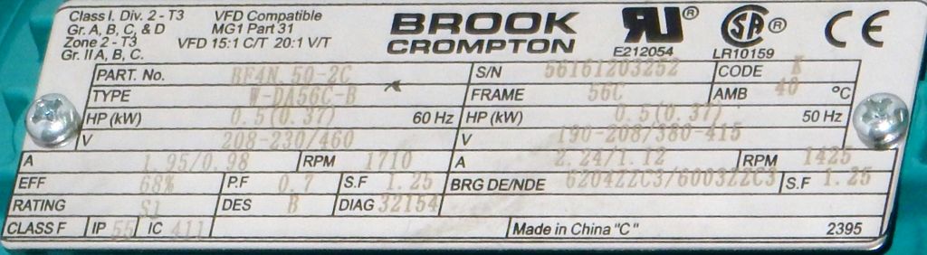 BF4N.50-2C-Dealers Industrial-Brook Crompton