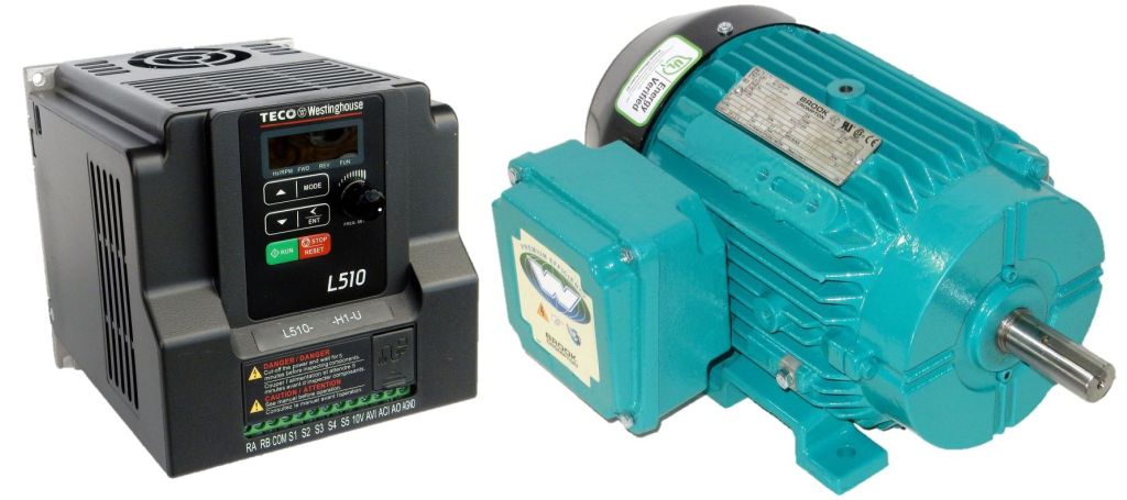 2 HP 1800 RPM 230 Volts Input Package-Dealers Electric-Brook Motor/Teco Drive