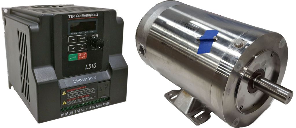 1 HP 1800 RPM 115 Volts Input Package-Dealers Industrial Equipment-Leeson Motor/Teco Drive