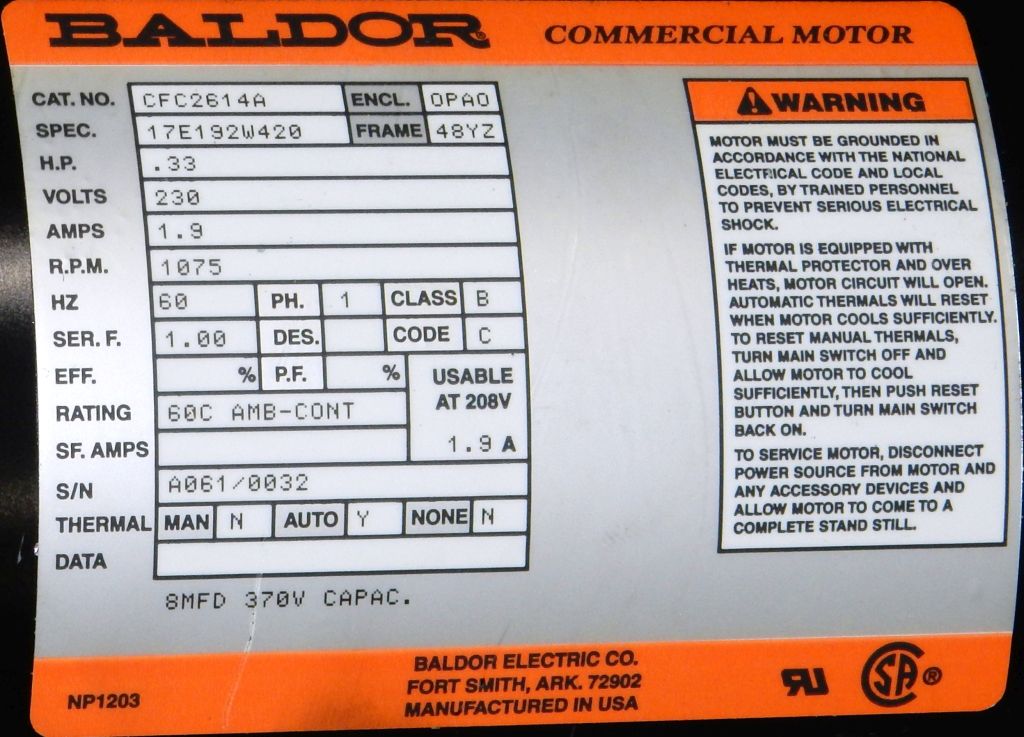 CFC2614A-Dealers Industrial-Baldor